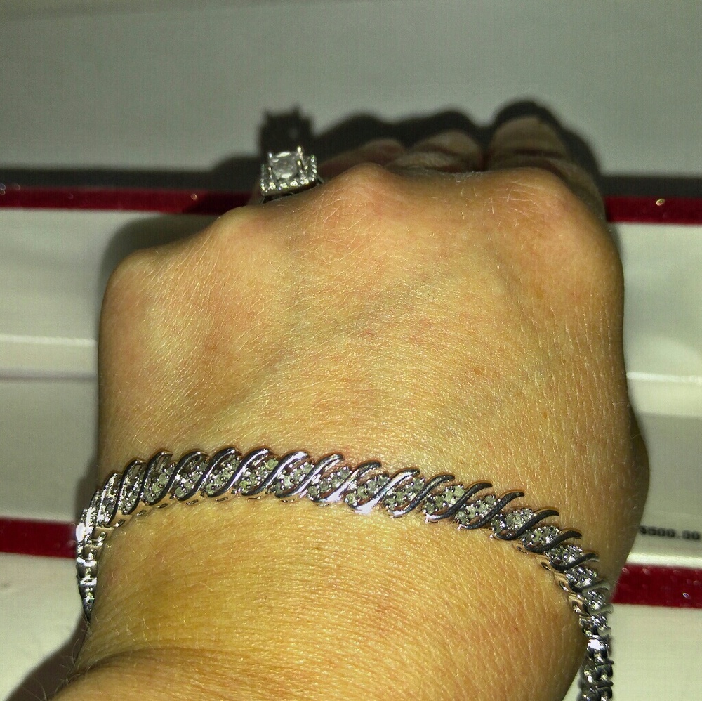 ✨💎Diamond & Silver Tennis Bracelet💎✨